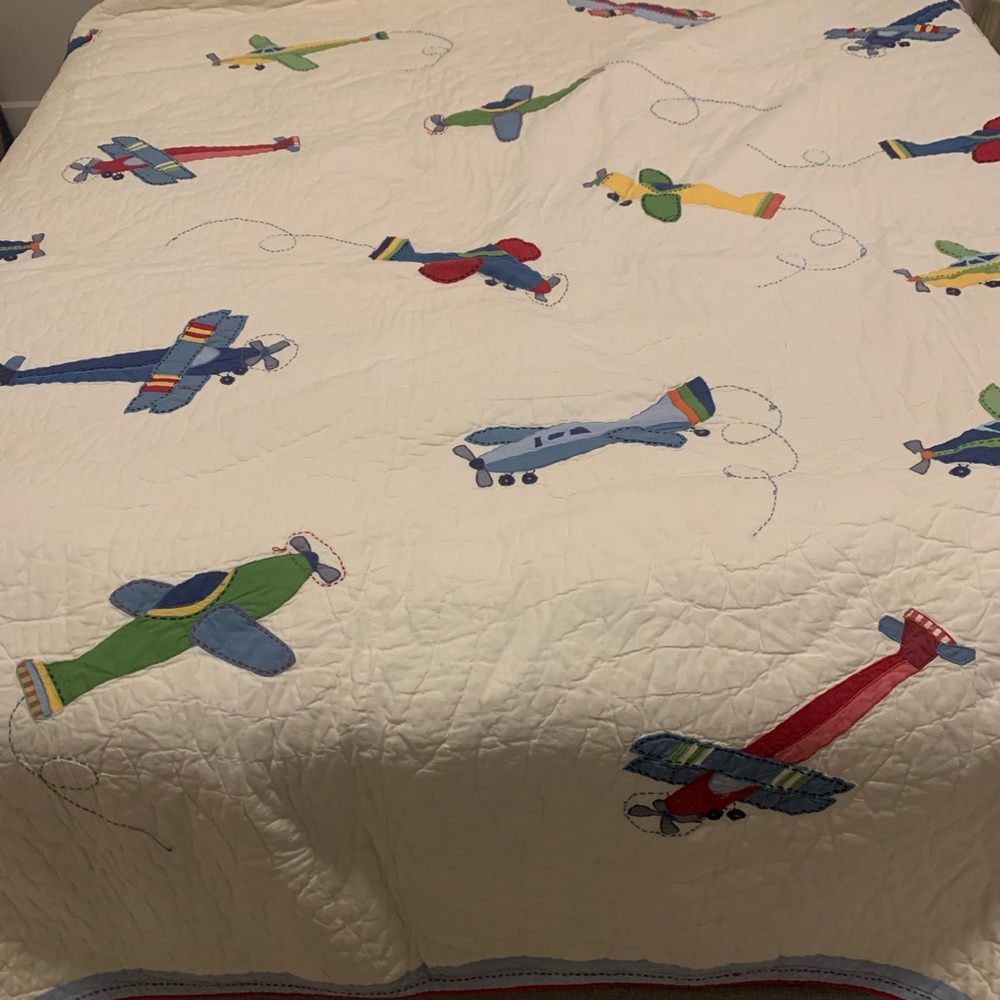Pottery Barn Kids Airplane Quilt